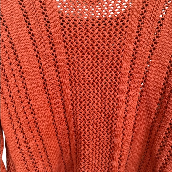 Forever 21 Orange Crew Neck Sweater with Chunky Knit - Picture 4 of 4